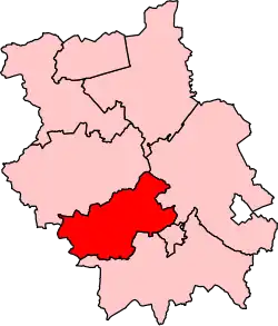 Map showing the location of the St Neots and Mid Cambridgeshire constituency in Cambridgeshire, under the boundaries created by the 2023 boundary review and first used at the 2024 UK general election.