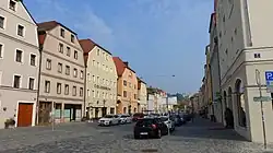 The Colosseum, from the corner of the small open space where the memorial stone stands. (2014)