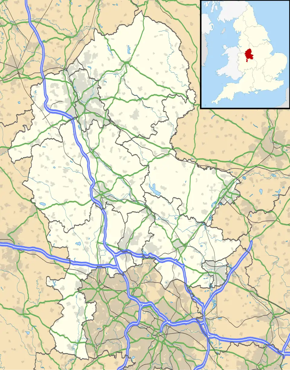 Edial is located in Staffordshire