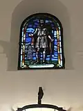 Stained-glass window depicting St Patrick