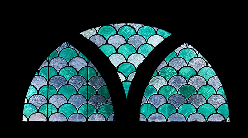 A stained glass window.