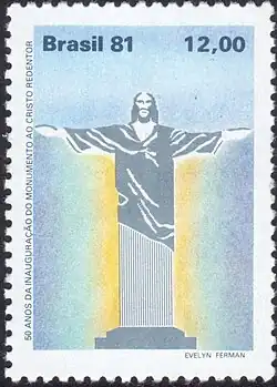 Depicted on a stamp