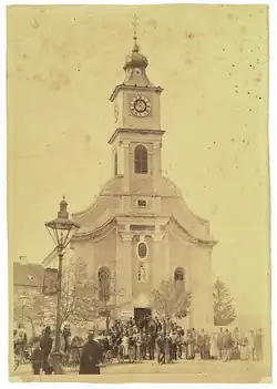 Older baroque church that was demolished in order to construct new neo-gothic co-cathedral