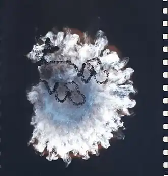 Frame from a 35mm film of the Starfish Prime nuclear test