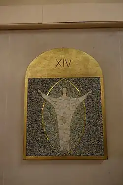 Mosaic from the Stations of the Cross, by Cecile Bouvarel (1993)
