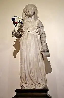 The first statue of Clémence Isaure, 16th century (Toulouse).
