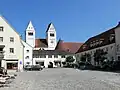 Steingaden Abbey church and market place