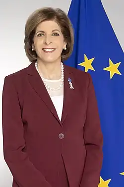 Stella Kyriakides, former DISY MP, former President of the Parliamentary Assembly of the Council of Europe (2017–2018) and former European Commissioner for Health and Food Safety (2019–2024).