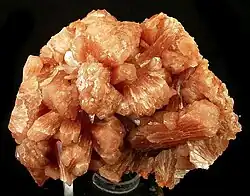 Reddish-orange Stilbite-Ca from Jalgaon District, Maharashtra, India