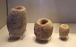 Stone mortars from ʿAin Mallaha, Natufian period, 12,500–9500 BC