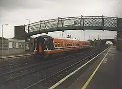 Stopping train to Dublin, Kildare station 9 June 1997
