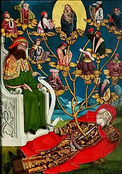 Tree of Jesse by German painter Absolon Stumme, 1499