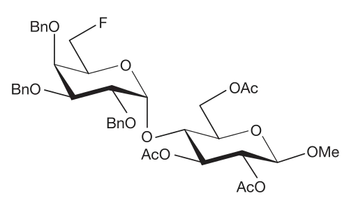 Methyl 2,3,4-tri-O-benzyl-6-deoxy-6-fluoro-α-D-galactopyranosyl-(1→4)-2,3,6-tri-O-acetyl-β-D-glucopyranoside