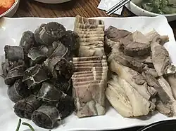 Pyeonyuk with sundae sausages