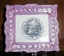 Sunderland lustreware plaque