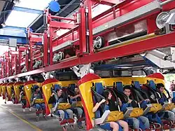 A train in the loading position