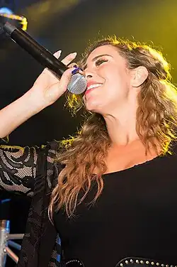 Sweet Female Attitude performing at Cardiff University Students' Union in 2017