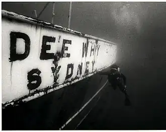 Dee Why on the ocean floor the after being scuttled, 1976