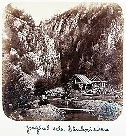 Saw mill on the Dâmbovicioara, photograph by Carol Szathmari