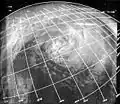 TIROS I image showing a cyclone in South Atlantic, taken on April 28, 1960