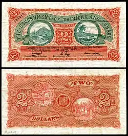 First government issue two-dollar note (1905).
