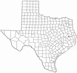 Location of Corrigan, Texas