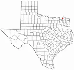 Location of Detroit, Texas