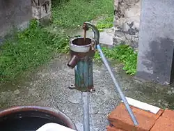 A manual water pump in China