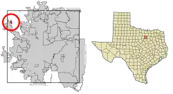 Location of Pelican Bay in Tarrant County, Texas