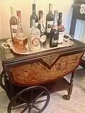 Vintage tea service cart.