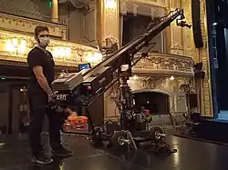 Technocrane with remote camera head