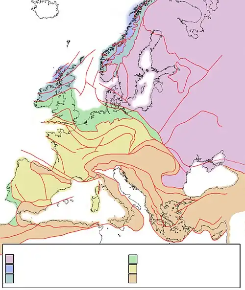 Tectonic map of Europe