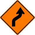 Diverted traffic to right