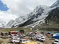 Parking at stage 1 of Thajiwas Glacier, 3&nbsp;km from Sonmarg