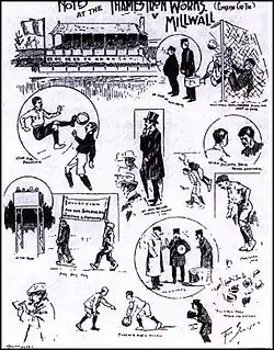 A programme cover from the first game between Thames Ironworks and Millwall Athletic