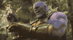 Thanos places the Mind Stone into the Infinity Gauntlet, which is the sixth and final Stone he needed. A surge of energy from the Stones then goes through his body.