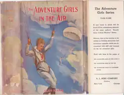 Colour photograph of the dust jacket illustration for The Adventure Girls in the Air