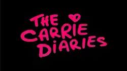 The words "The Carrie Diaries" written against a black written in bright pink letters with a small heart above the letter 'i'