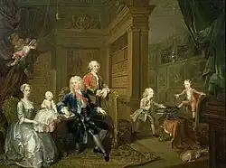 The Cholmondeley Family, William Hogarth, 1732. Oil on canvas, National Gallery, London.