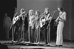 Layton (right) performing with the New Seekers in 1972
