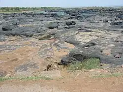the Niger river bed in Dry season