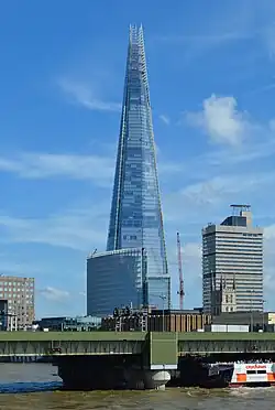 The Shard, completed in 2012 at 309.6 metres tall