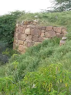 The bastion of Lal Kot fort, Mehrauli