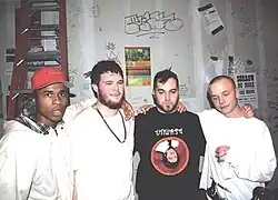 The band in 2014. From left: Allan Kingdom, Bobby Raps, Psymun, Corbin