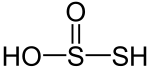 Structure of thiosulfurous acid