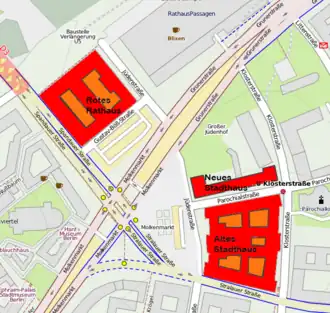 Map with Molkenmarkt and Jüdenstraße, 2012