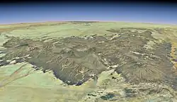 Satellite image of the Tibesti Mountains