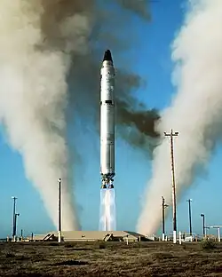 Titan-II ICBM silo test launch, Vandenberg Air Force Base.