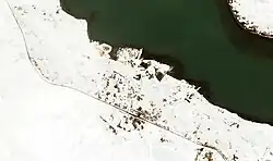 Tobylzhan by lake Ulken Tobylzhan Sentinel-2 image