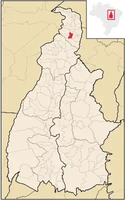 Location in Tocantins state